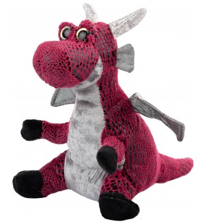 Плюшена играчка Амек Тойс - Дракон, червен, 22 cm