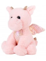 Плюшена играчка Амек тойс - Дракон, розов, 26 cm