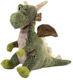 Плюшена играчка Амек Тойс - Дракон, зелен, 22 cm