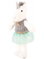 Плюшена играчка Амек Тойс - Еднорог с рокля, 27 cm