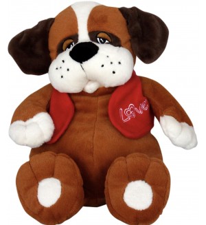 Плюшена играчка Амек Тойс - Куче с яке, 32 cm