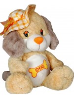 Плюшена играчка Амек Тойс - Куче с жълта шапка, 30 cm