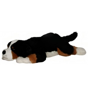 Плюшена играчка Амек Тойс - Легнал санбернар, 80 cm, трицветен