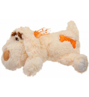 Плюшена играчка Амек Тойс - Легнало куче, бежово, 45 cm