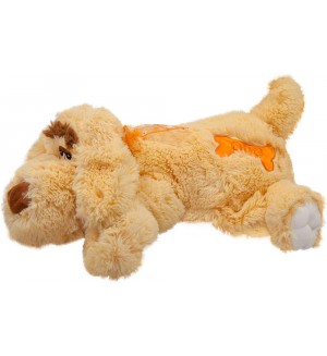 Плюшена играчка Амек Тойс - Легнало куче, кафяво, 45 cm