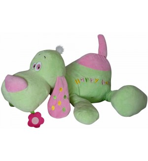 Плюшена играчка Амек Тойс - Легнало куче, зелено, 65 cm