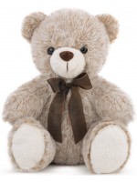 Плюшена играчка Амек Тойс - Мече, бежов меланж, 24 cm