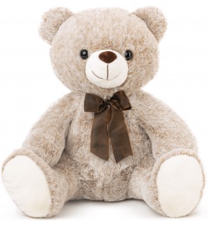 Плюшена играчка Амек Тойс - Мече, бежов меланж, 43 cm