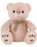 Плюшена играчка Амек Тойс - Мече бежово с панделка, 28 cm