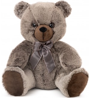 Плюшена играчка Амек Тойс - Мече, кафяв меланж, 43 cm