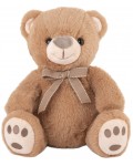 Плюшена играчка Амек Тойс - Мече кафяво с панделка, 28 cm