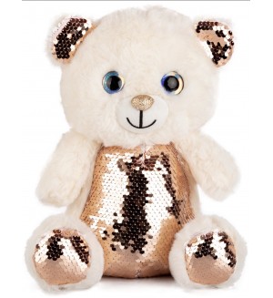 Плюшена играчка Амек Тойс - Мече с пайети, 28 cm