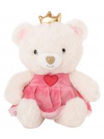 Плюшена играчка Амек Тойс - Мече с рокля и корона, 21 cm