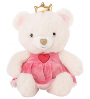 Плюшена играчка Амек Тойс - Мече с рокля и корона, 21 cm