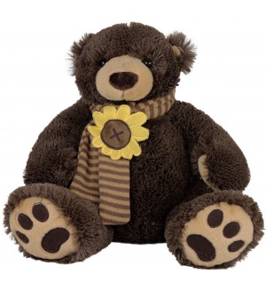 Плюшена играчка Амек Тойс - Мече с шал, 28 cm