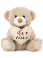 Плюшена играчка Амек Тойс - Мече със сърце, 22 cm