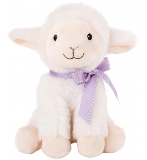 Плюшена играчка Амек Тойс - Овца, с лилава панделка, 19 cm