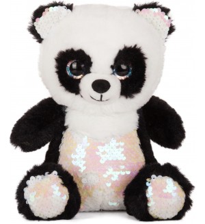 Плюшена играчка Амек Тойс - Панда с пайети, 28 cm
