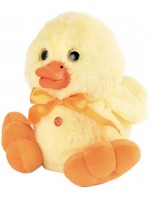 Плюшена играчка Амек Тойс - Пате с 3D очи със звук,  25 cm