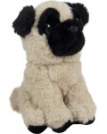 Плюшена играчка Амек Тойс - Седнал мопс с големи очи, 19 cm