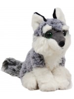 Плюшена играчка Амек Тойс - Вълк, сив меланж, 18 cm