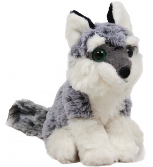 Плюшена играчка Амек Тойс - Вълк, сив меланж, 18 cm