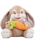 Плюшена играчка Амек Тойс - Заек с тениска и морков, 45 cm