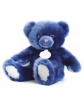 Плюшена играчка Doudou - Мече, 30 cm, тъмносиньо
