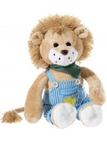 Плюшена играчка Heunec - Лъвче Кристоф,  с гащеризон, 35 cm