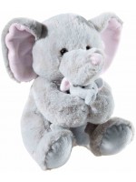 Плюшена играчка Heunec - Любимо семейство, слонче с бебе, 25 cm