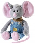 Плюшена играчка Heunec - Мишле Кати, с гащеризон, 35 cm.