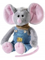 Плюшена играчка Heunec - Мишле Кати, с гащеризон, 35 cm.
