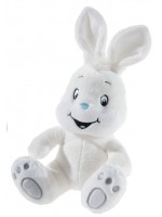Плюшена играчка Heunec - Зайче, бяло, 23 cm