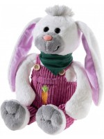 Плюшена играчка Heunec - Зайче Мари, с гащеризон, 35 cm