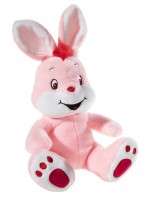 Плюшена играчка Heunec - Зайче, розово, 23 cm