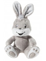 Плюшена играчка Heunec - Зайче, сиво, 23 cm