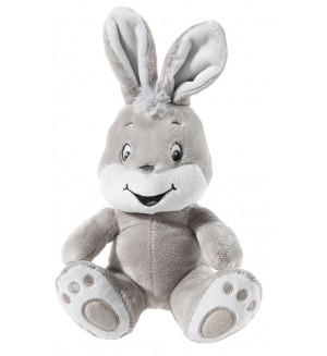 Плюшена играчка Heunec - Зайче, сиво, 23 cm
