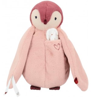 Плюшена играчка Kaloo - Розов пингвин, целувка, 20 cm