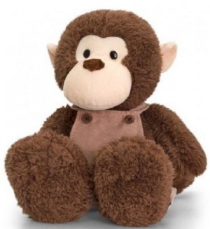 Плюшена играчка Keel toys - Маймунка с гащеризон, 20 cm Плюшена играчка Keel toys - Маймунка с гащеризон, 20 cm