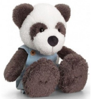 Плюшена играчка Keel toys - Панда с гащеризон, 20 cm