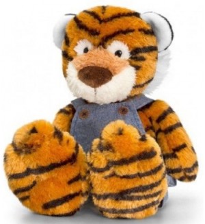 Плюшена играчка Keel toys - Тигър с гащеризон, 20 cm Плюшена играчка Keel toys - Тигър с гащеризон, 20 cm