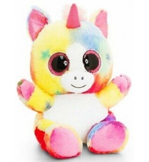 Плюшена играчка Keel toys Animotsu - Еднорог, жълт, 25 cm