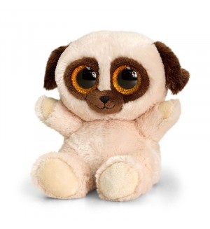 Плюшена играчка Keel Toys Animotsu – Кученце мопс, 15 cm