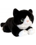 Плюшена играчка Keel Toys - Черна котка с бели петна, 32 cm