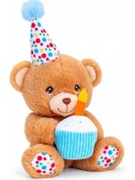 Плюшена игрaчка Keel Toys - Happy Birthday, мече, 15 cm