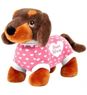 Плюшена играчка Keel Toys Keeleco - Дакел, Best Mum