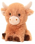 Плюшена играчка Keel Toys Keeleco - Кафява рунтава крава, 25 cm