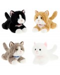 Плюшена играчка Keel Toys Keeleco - Коте Kitty Love, легнало, 28 cm, асортимент