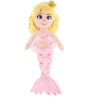 Плюшена играчка Keel Toys Keeleco - Розова русалка, 25 cm