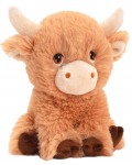  Плюшена играчка Keel Toys Keeleco - Рунтава крава, кафява, 18 cm